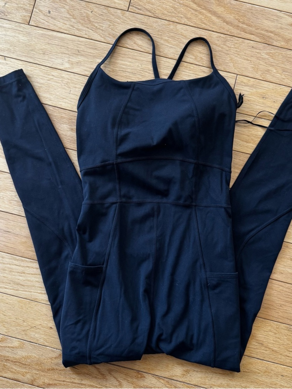 Sweaty Betty Black Workout Jumpsuit Unitard XS Built-In Bra Athletic One Piece
